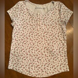 Abercrombie Kids Pink Floral Short Sleeve Tee